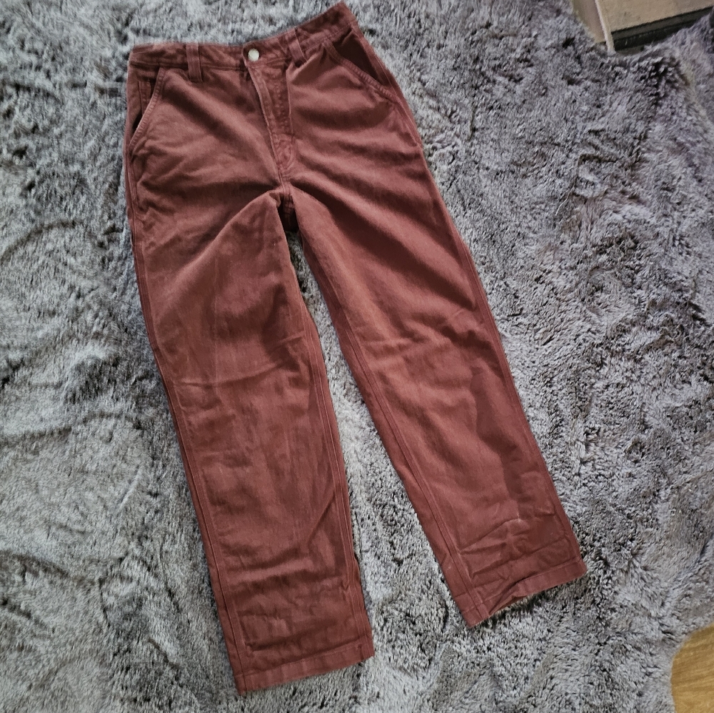 TNA Aritzia Brick Red Greenwich Carpenter Jeans sz 6